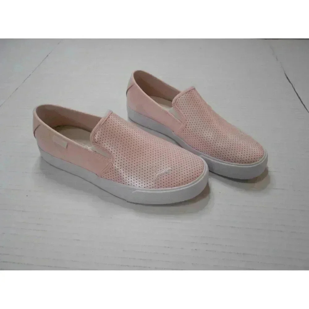 PUMA Bari Womens Size 6 Shoes Pink Leather SoftFoam Casual Slip On Sneakers